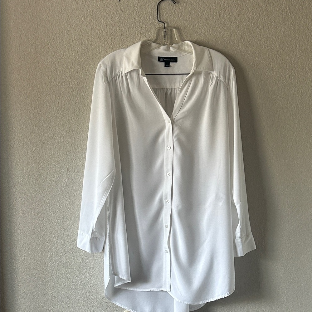 INC International Concepts White Blouse